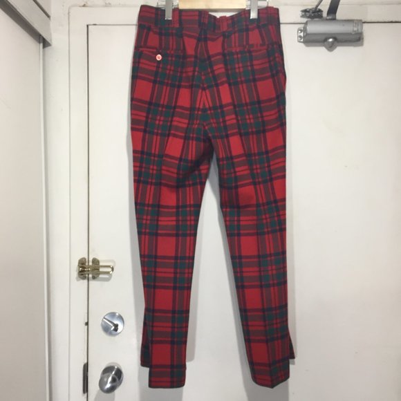 VINTAGE WOOL PLAID PANTS SIZE 34 - Picture 5 of 5